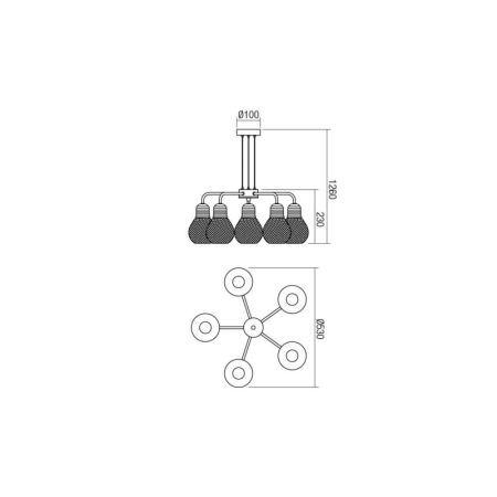 SUSPENSIE RED. EDISON 01-1580 E27 5X42W [1]