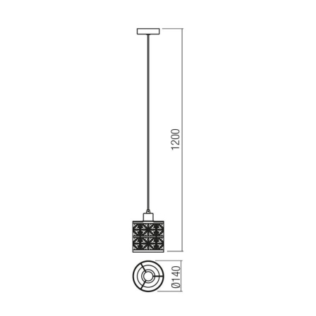 SUSPENSIE VANILLA 01-1171 1X42W E27 NEGRU [1]