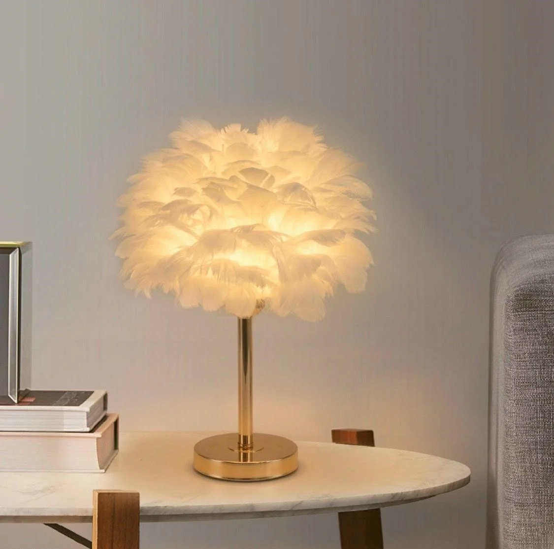 VEIOZA ALBA cu PENE - 1XE27 [1]