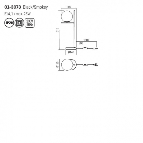 VEIOZA BOLDY 1X28W E14 [1]