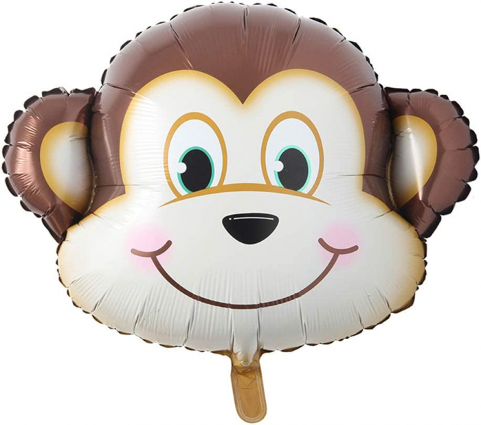 Balon folie cap de Maimuta, animale jungla, 50cm [1]