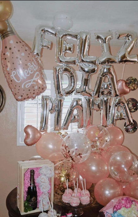 Balon folie figurina sticla de sampanie Cheers, 90 cm, culoare rose gold [2]