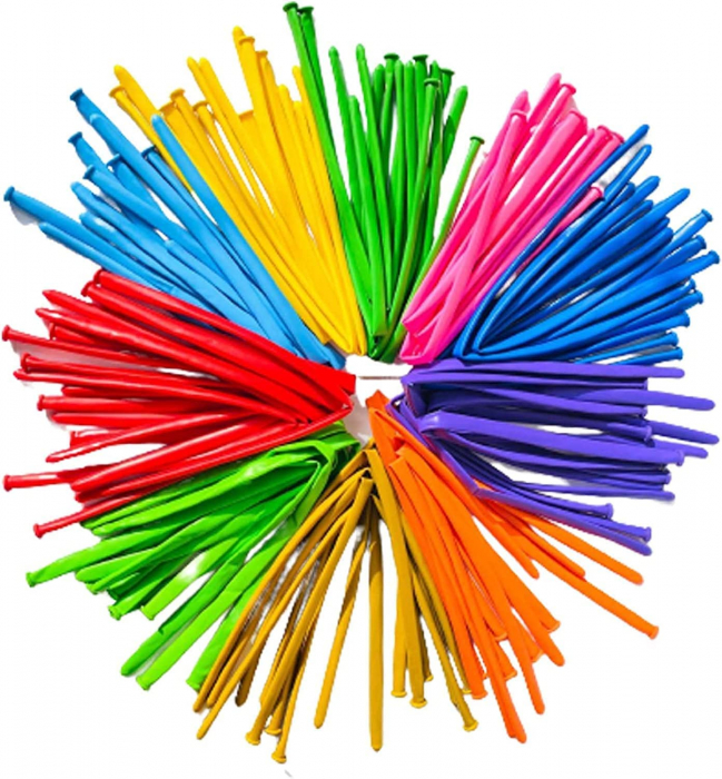 Set 100 baloane de modelaj multicolore din latex, lungime 152cm [2]