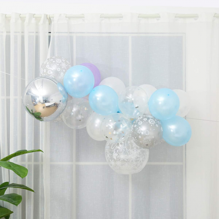 Set 6 baloane Sfera 4D Orbz, 55cm, argintiu [4]