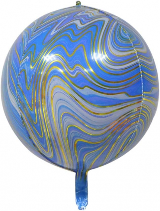 Set 6 baloane Sfera 4D Orbz, 55cm, culoare albastru marble/degrade [2]