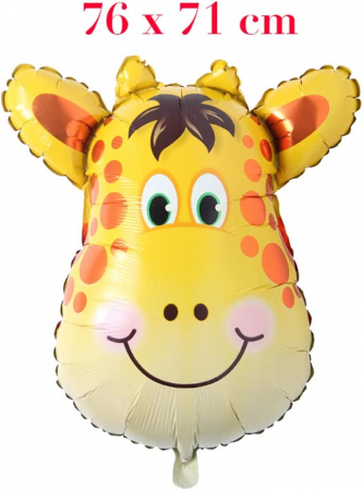 Balon folie cap de Girafa, animale jungla, 71x76cm [1]
