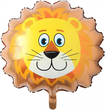 Prima zi de Școală - Balon folie cap de Leu, animale jungla, 65cm