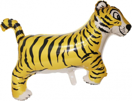 Prima zi de Școală - Balon folie corp Tigru, supershape 100 x 65cm, tematica jungla