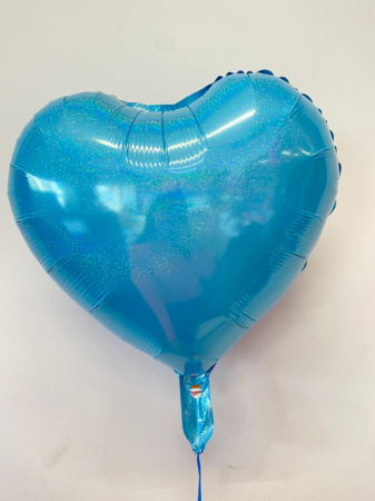 Set 10 baloane inima folie, culoare albastru, 45cm diametru [1]