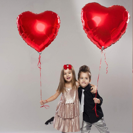 Set 2 baloane inima folie rosii 45cm, Valentine's Day [4]