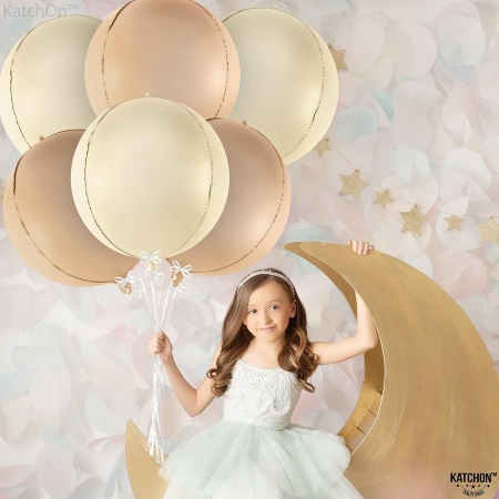 Set 6 baloane Sfera 4D Orbz, 55cm, mix culori nude [1]