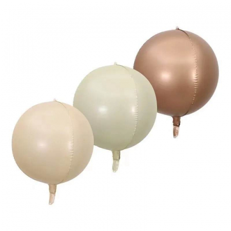 Set 6 baloane Sfera 4D Orbz, 55cm, mix culori nude boho [1]