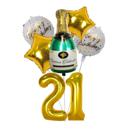 Buchete Baloane Folie - Set baloane folie Celebration - aniversare 21 ani