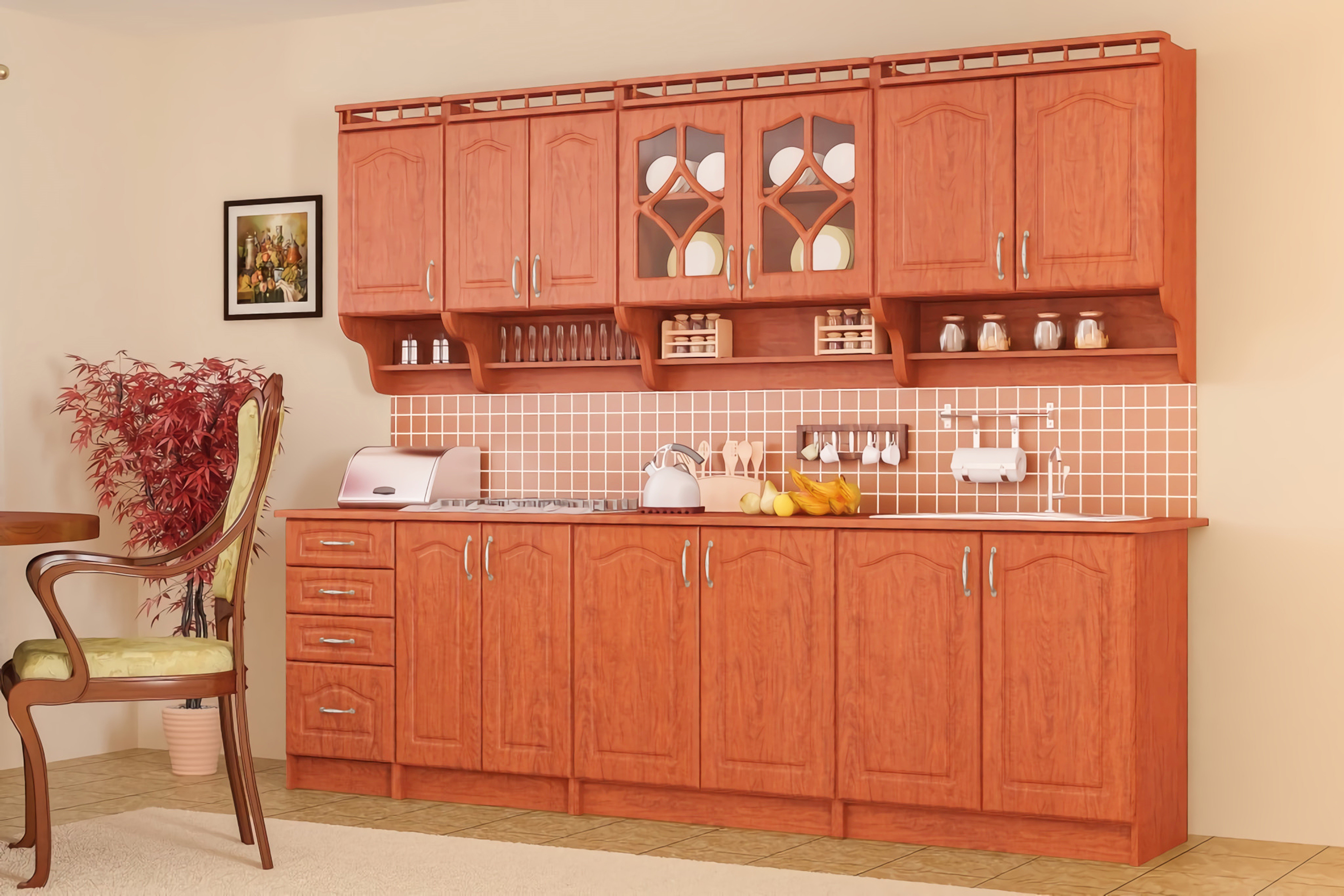 MOBILIER BUCATARIE - Bucatarie Korona Mebel MDF 2.6m Calvados