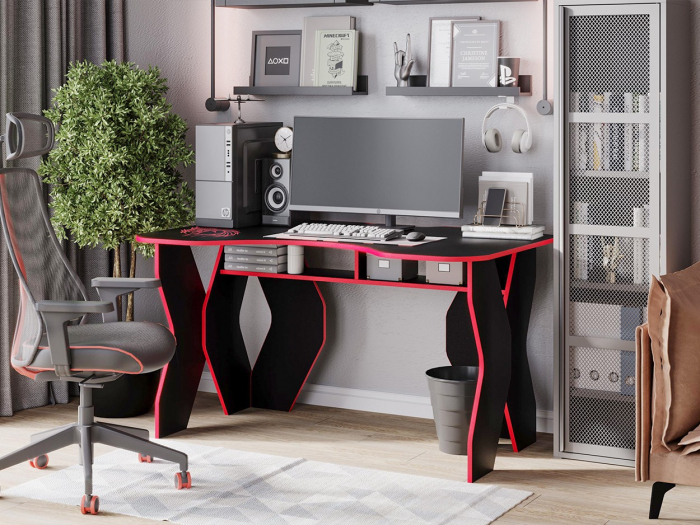 Birou Pc Kl 9.0 Wenge+Rosu [2]