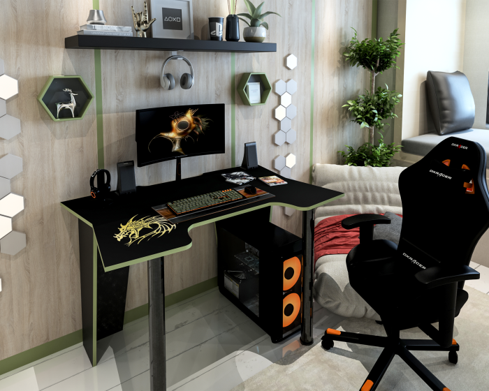 Birou Pc Kl 9.1 Wenge+Galben [3]