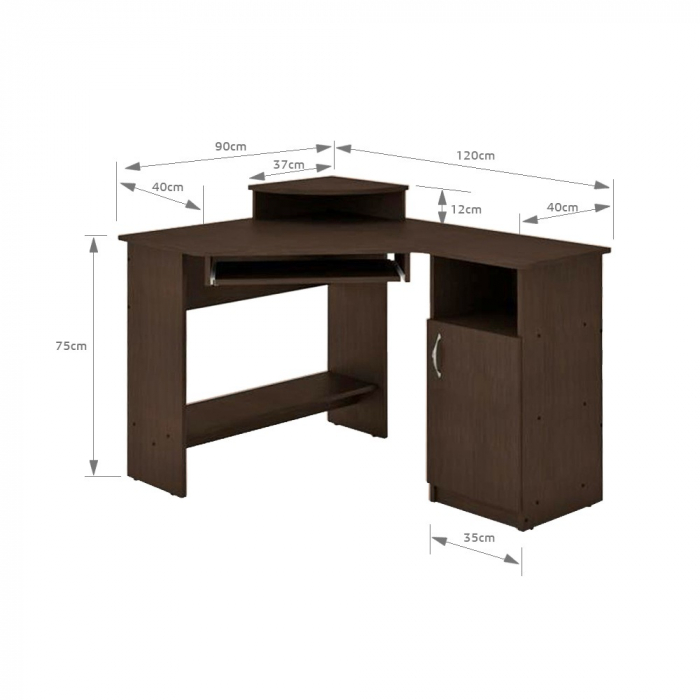 Birou Pc pe Colt SU-1 Ro Wenge [2]