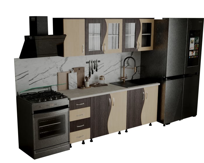 Bucatarie CIP S 2m, Wenge + Mesteacan [5]