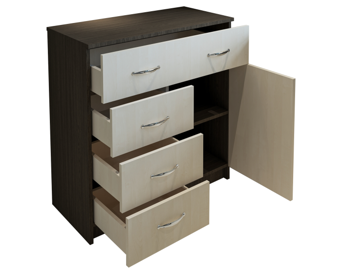 Comoda 1-3-1 Ro, Wenge + Mesteacan [6]