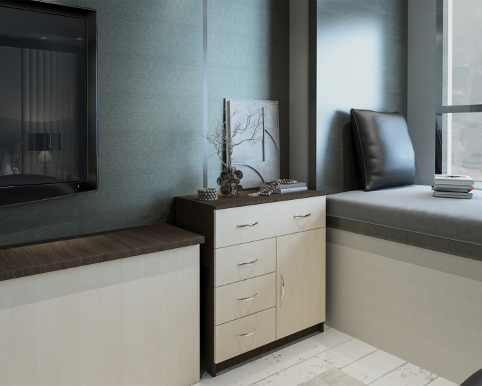 Comoda 1-3-1 Ro, Wenge + Mesteacan [4]