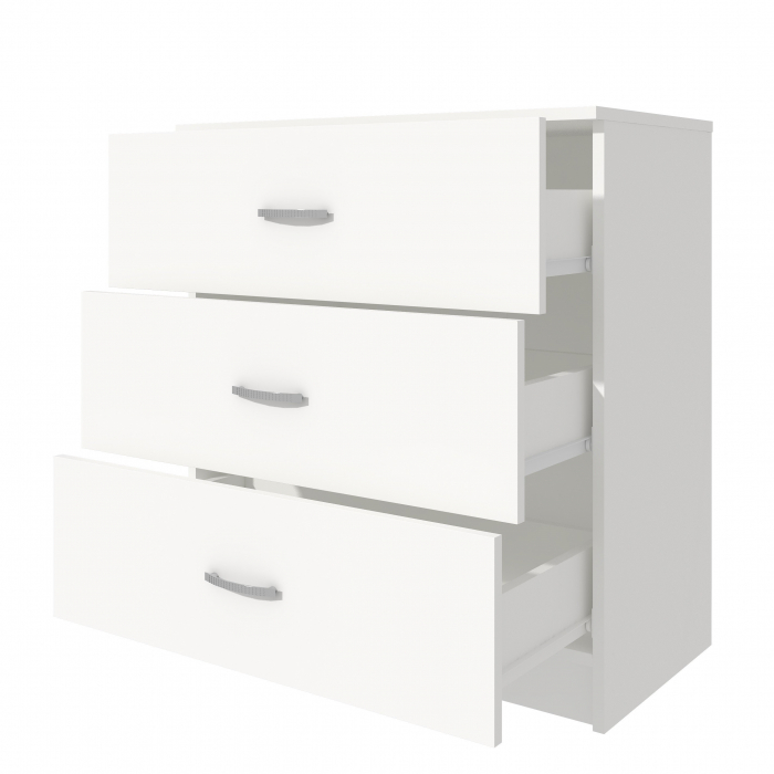 Comoda 3 Sertare Ro, 72x40x79 cm, Alb [5]