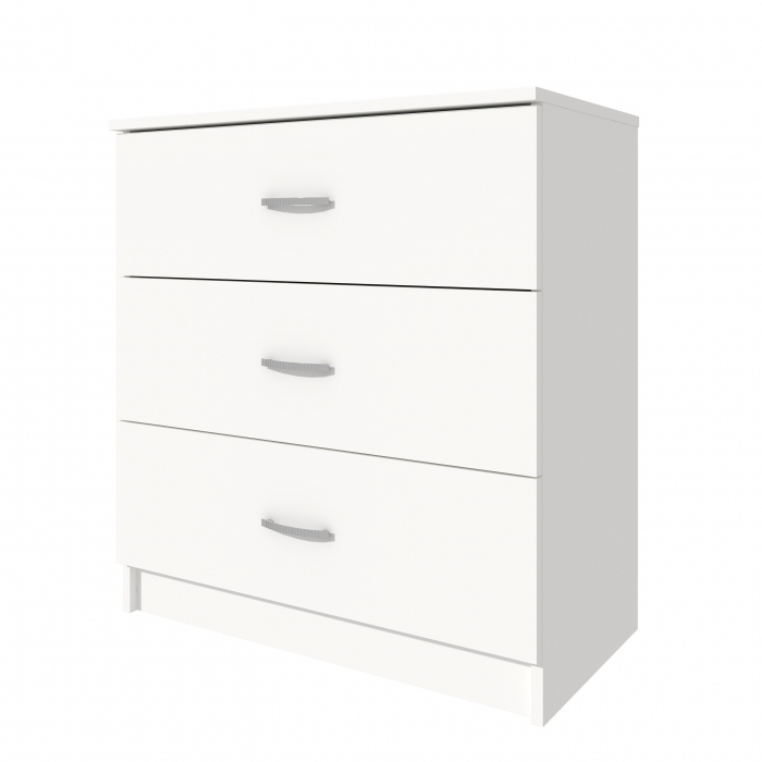 Comoda 3 Sertare Ro, 72x40x79 cm, Alb [4]