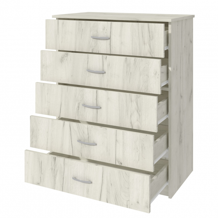 Comoda 5 Sertare, 72x40x90 cm, Stejar K001 [5]