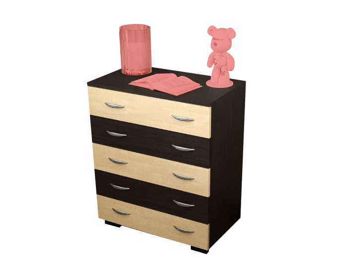 Comoda Alin 5 Sertare Wenge + Mesteacan [8]
