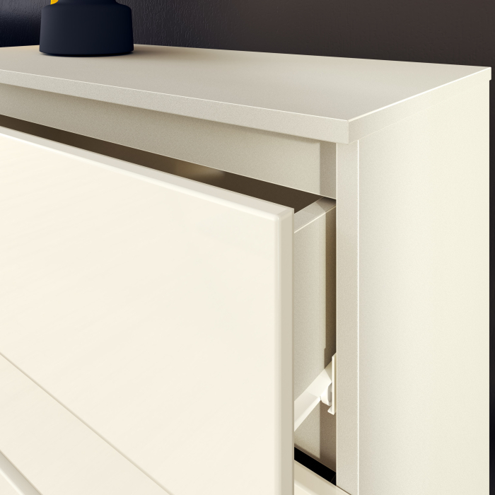 Comoda Aria 5 sertare Alb 70x40x112 cm [5]