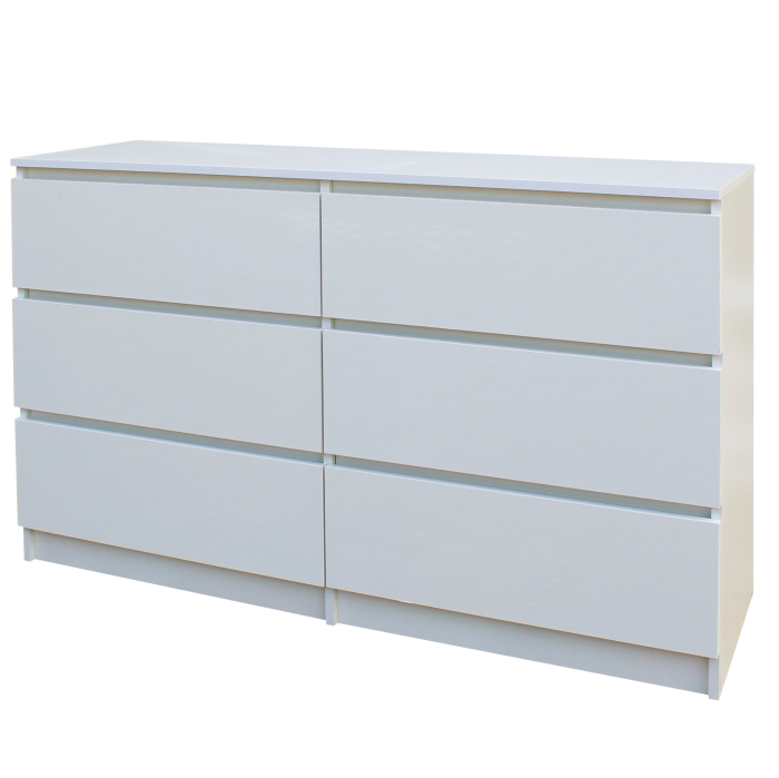 Comoda Aria 6 sertare Alb 120x40x77cm [10]