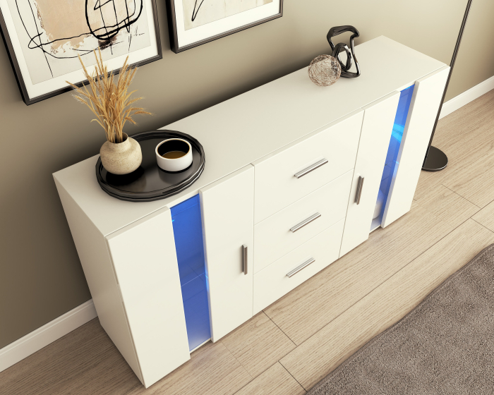 Comoda Aria Lux Alb 135x32x72cm [4]