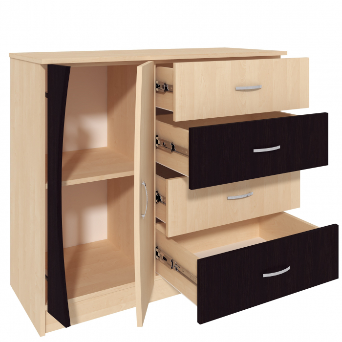 Comoda KF5, 101x44x90 cm, Mesteacan [5]