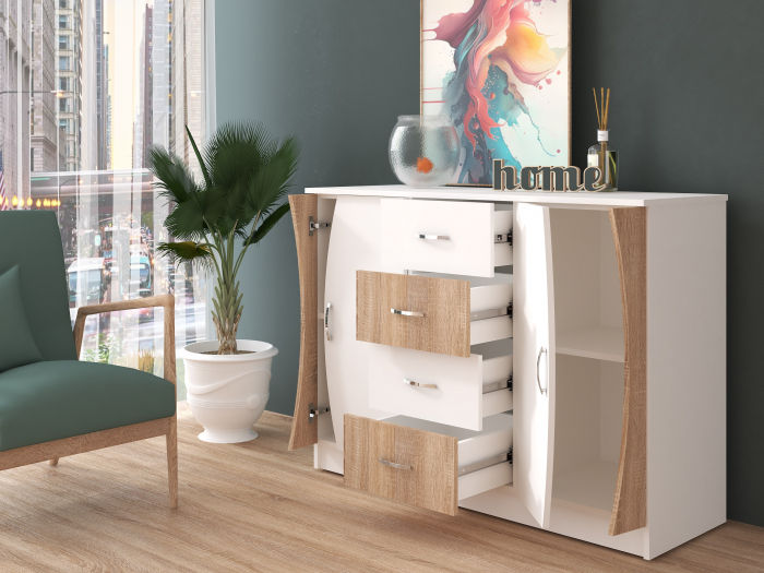 Comoda KF6, 121x44x90 cm, Sonoma [2]