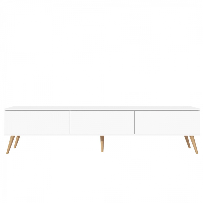 Comoda MP4, 220x40x51cm, alb acril [5]