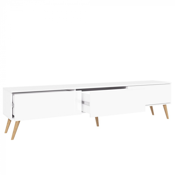 Comoda MP4, 220x40x51cm, alb acril [7]