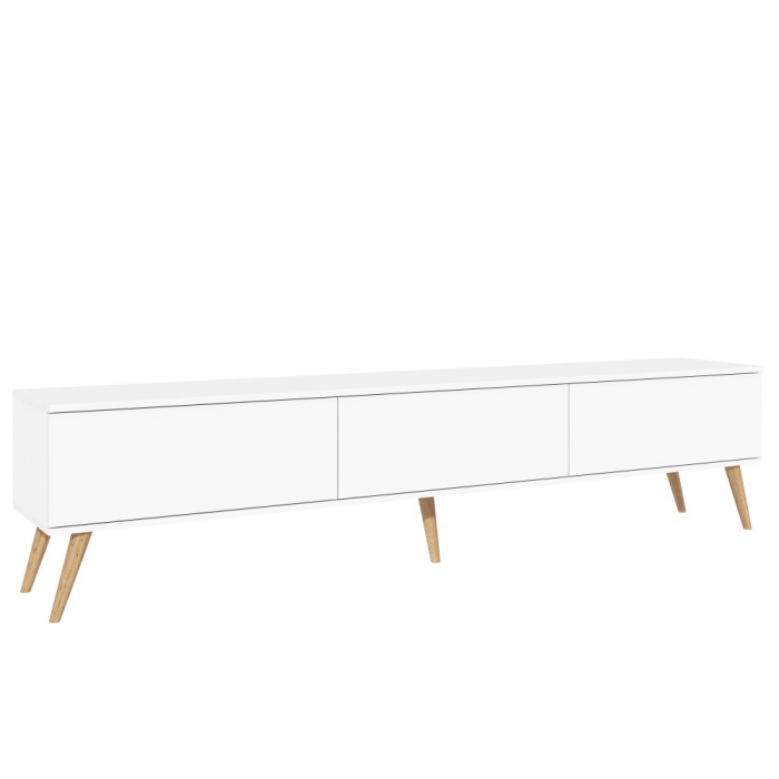 Comoda MP4, 220x40x51cm, alb acril [6]