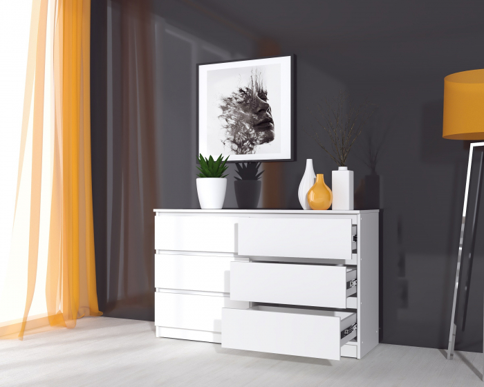 Comoda MP6 6Sertare, Alb [2]
