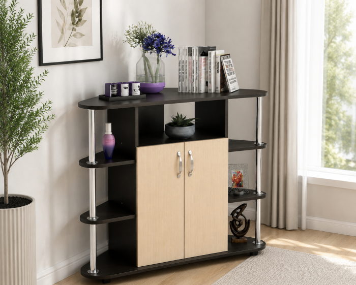 Comoda TV Colt Ro Wenge Mesteacan 92x45x82 cm [2]