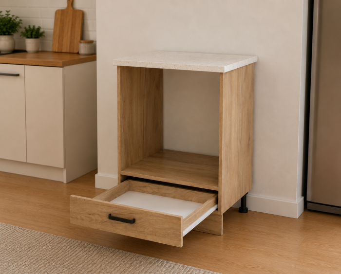 Corp inferior cuptor bucatarie Vio Stejar Aur K003 60x49x85 cm [2]