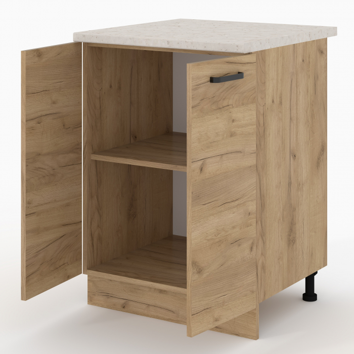 Corp inferior bucătărie Vio, 60x60x85cm, 2 uși, Stejar Aur K003 [2]