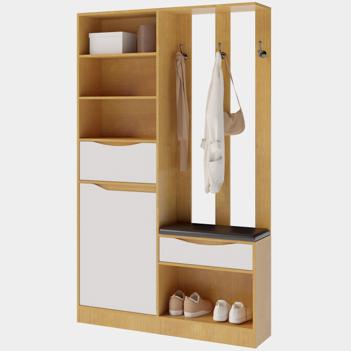 Cuier Luxor Cires/Alb 120x30x200 cm [8]