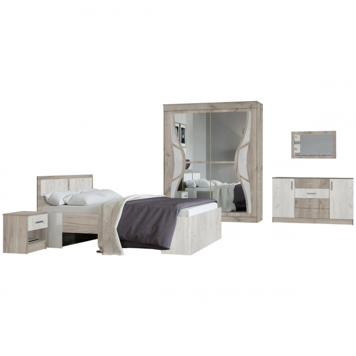 Dormitor Beatrice Butterfly Ro, 180x60x220 cm, K002/K001 [2]