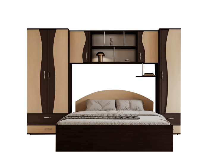 Dormitor Tineret cu D2 Wenge+Mesteacan [6]