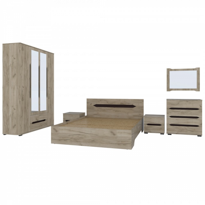 Dormitor Valencia Dulap 4 Usi Stejar K002 [2]