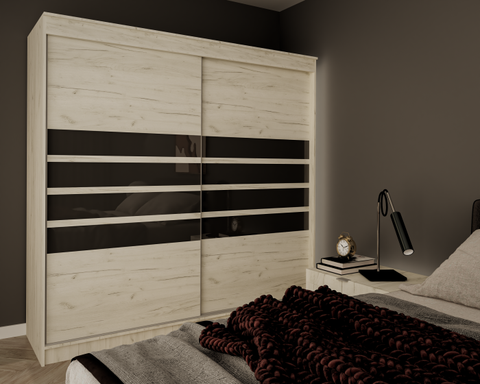 Dressing 2 Usi Luca, 200x60x200 cm, Stejar K001 [2]