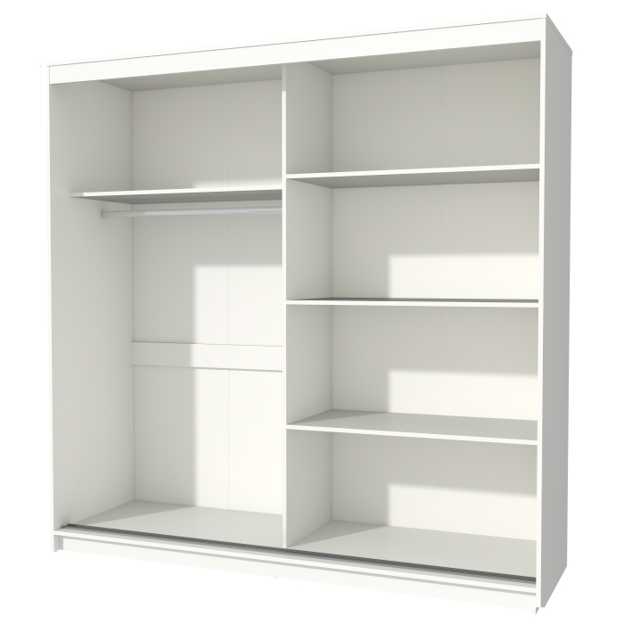 Dressing Smart MDF Acril Negru 200x60x200cm [2]