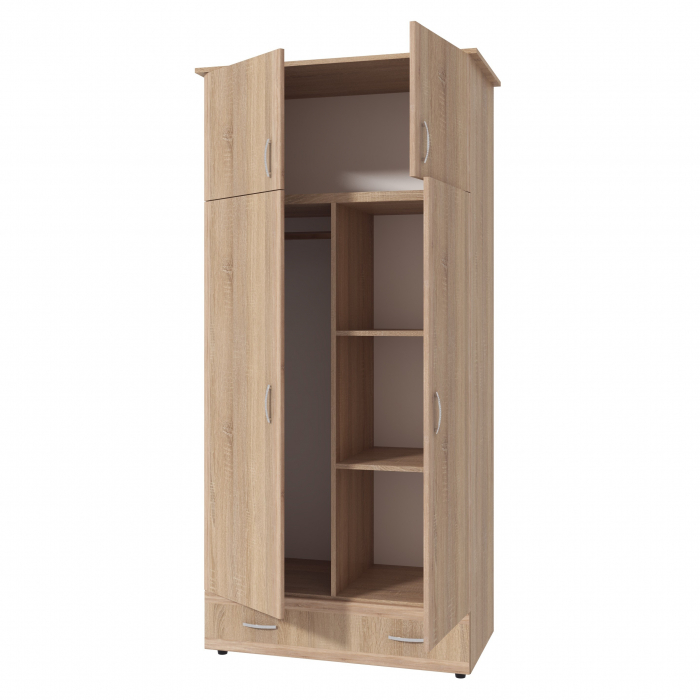 Dulap 2 Usi Soft, 95x51x203 cm, Sonoma [5]