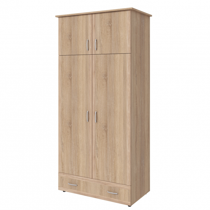Dulap 2 Usi Soft, 95x51x203 cm, Sonoma [4]