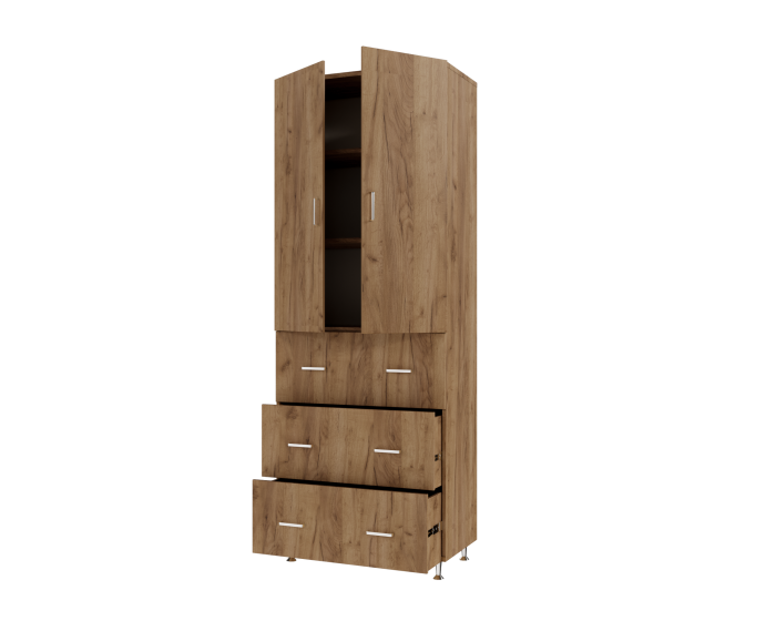 Dulap 2Usi/3Sertare Stejar K003 70x35x180 cm [5]