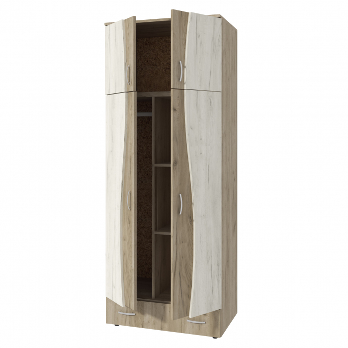 Dulap 2Usi S Cu Despartitor, 90x50x198 cm, k002+k001 [5]